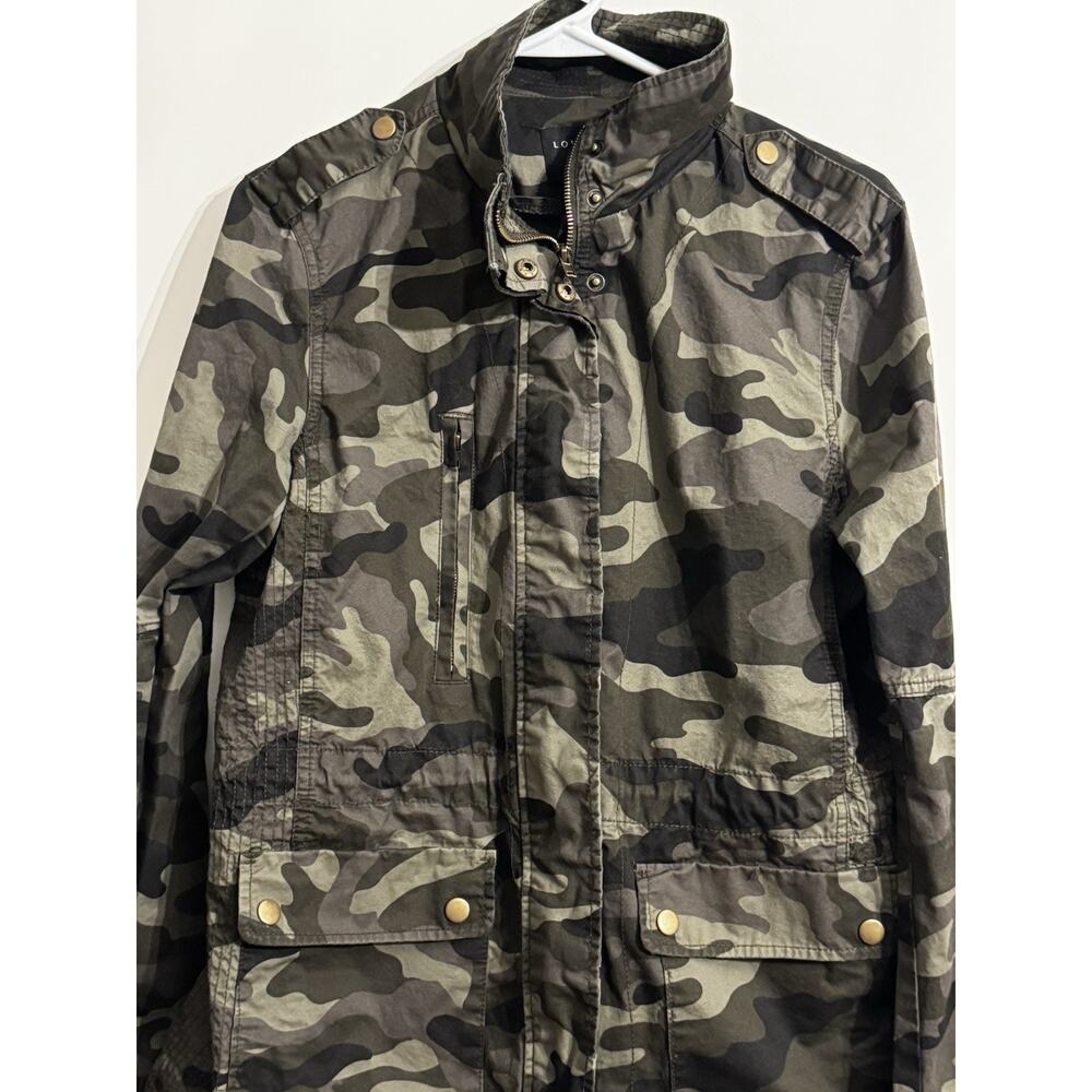 Love Tree Womens Camouflage Jacket Sz L Full Zip Up Pockets Military Gorpcore - Picture 2 of 11